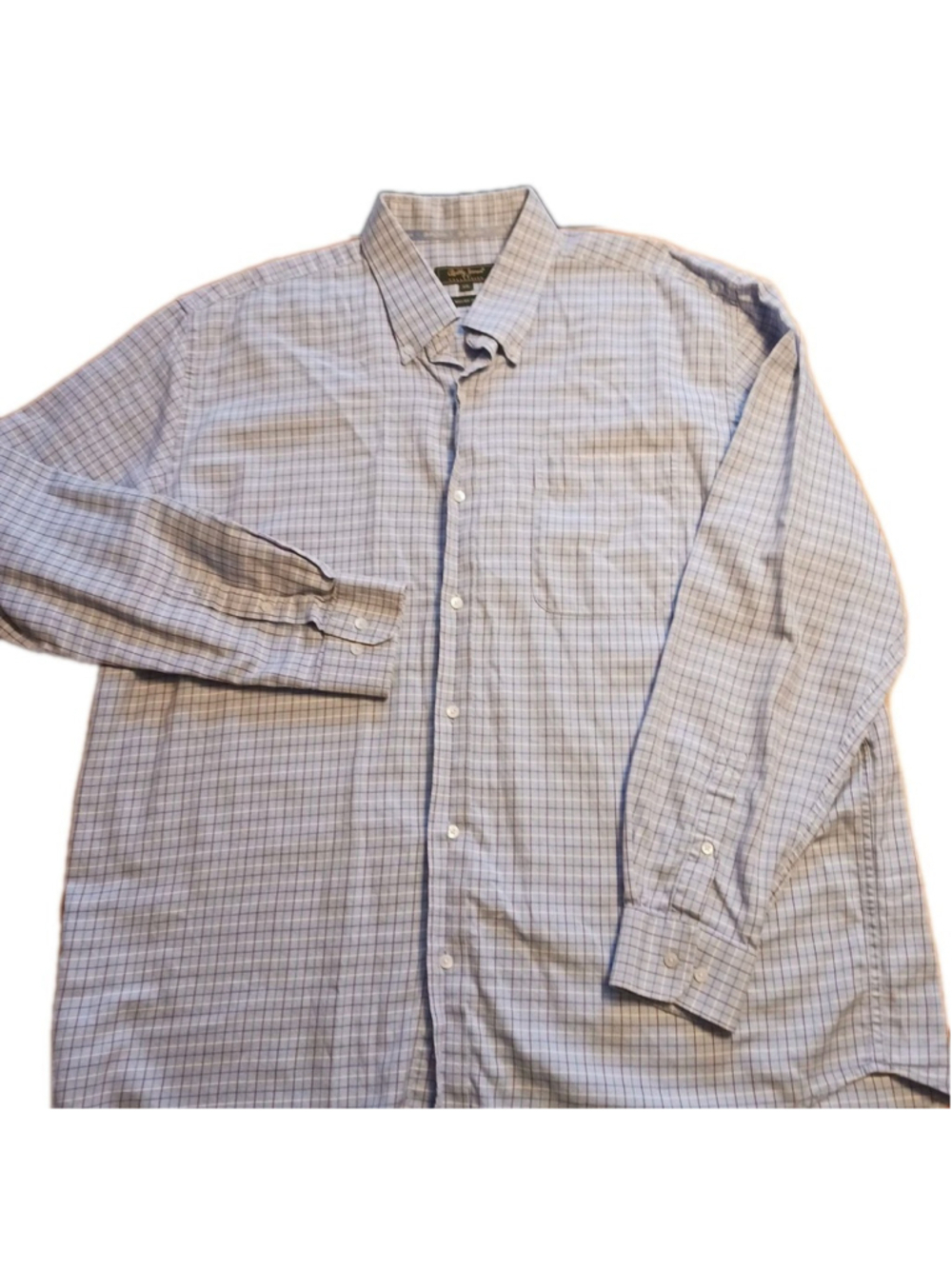 Bobby Jones Plaid Button Up Golf Shirt Men XXL Blue/Yellow Check Long Sleeve Ita